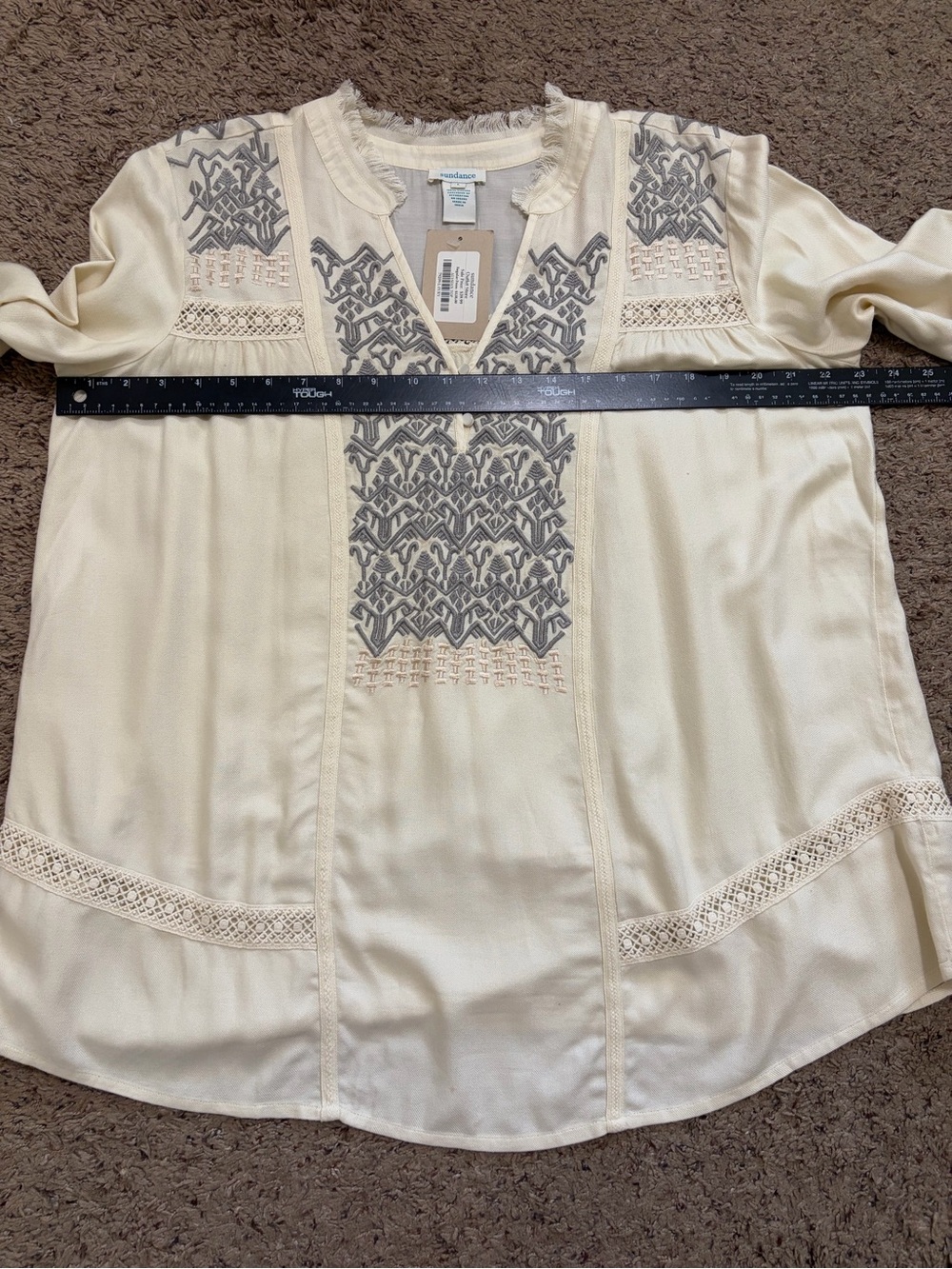 Sundance NEW Alysian Top Embroidered Size L - Picture 5 of 7